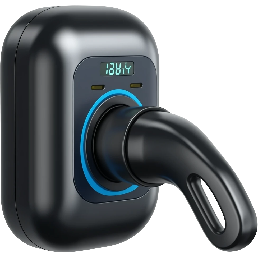 modern EV wall charger no background emoji