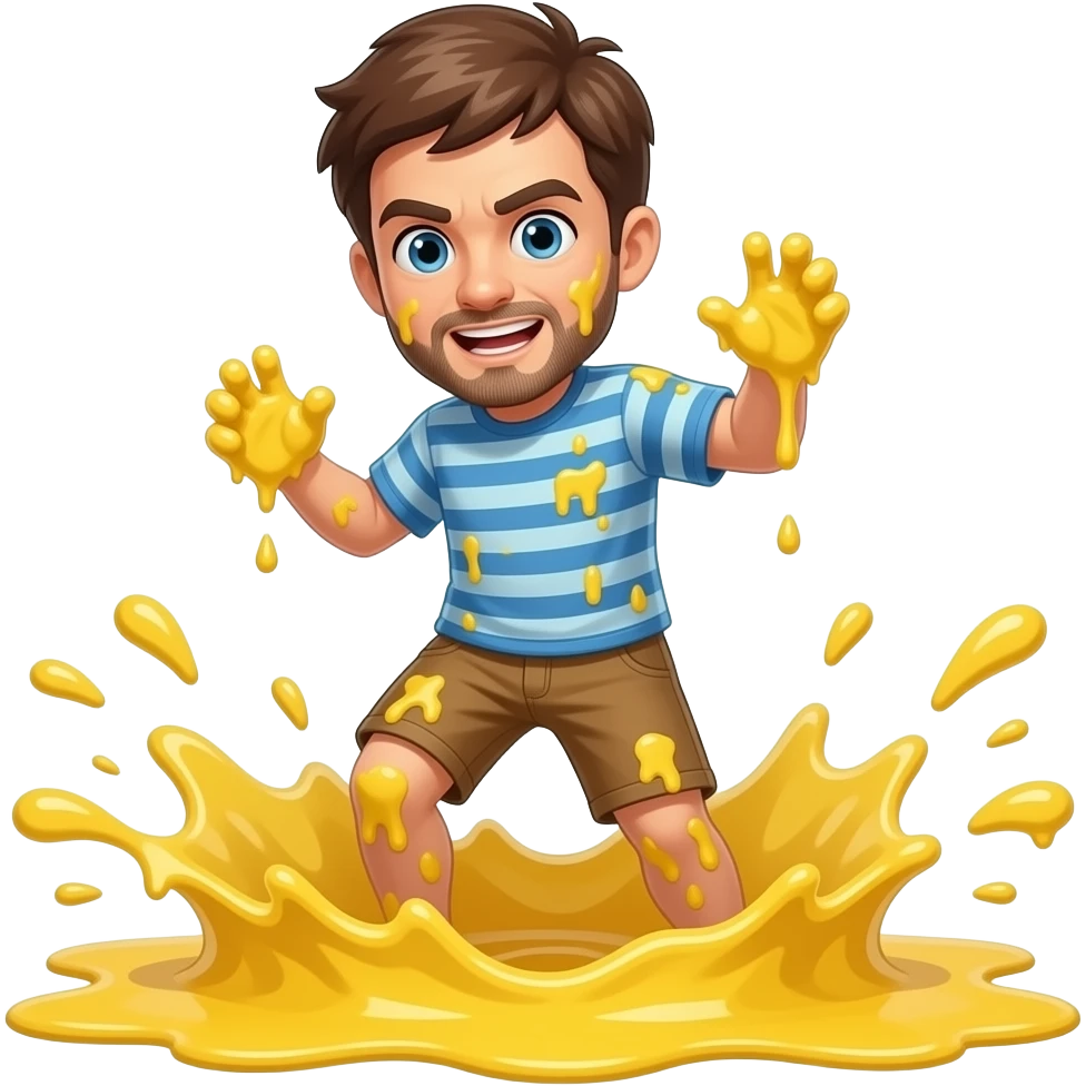 slop battle (yellow liquid goop) emoji | AI Emoji Generator