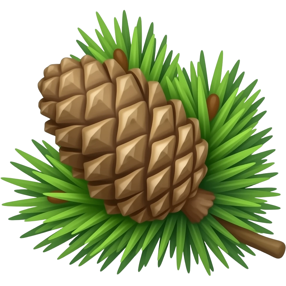 Pinecones in the Tree emoji