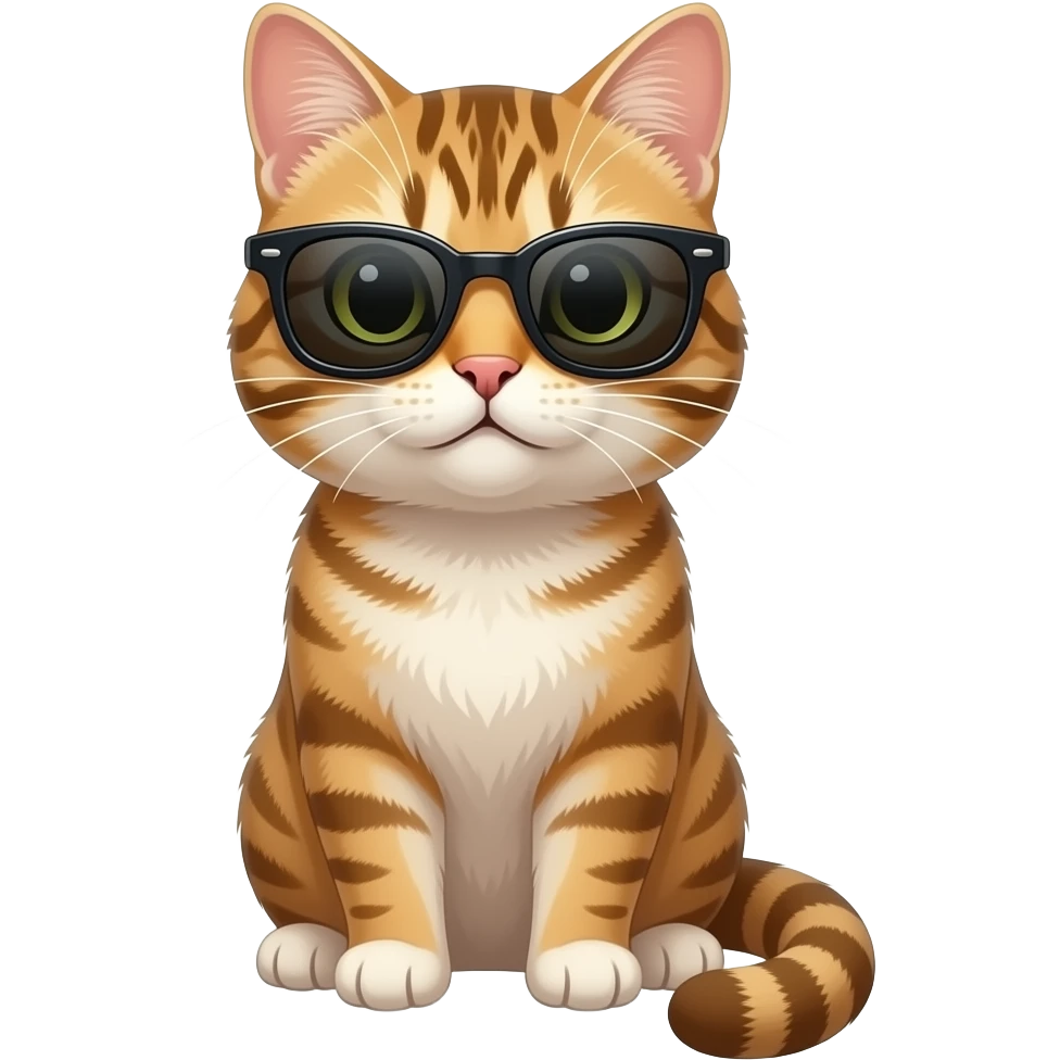 Cat wearing sunglasses emoji | AI Emoji Generator