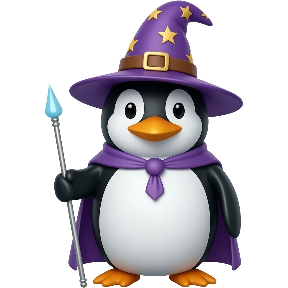 Penguin Wizard emoji