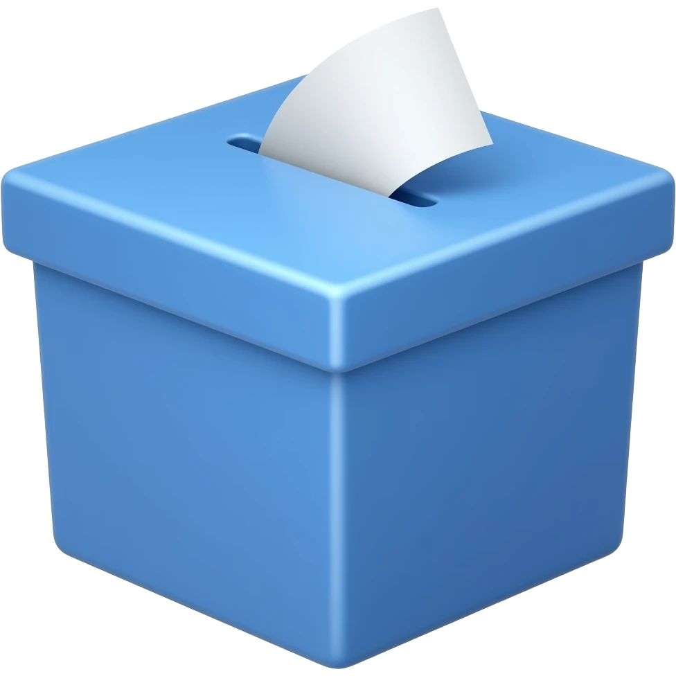 blue ballot box emoji