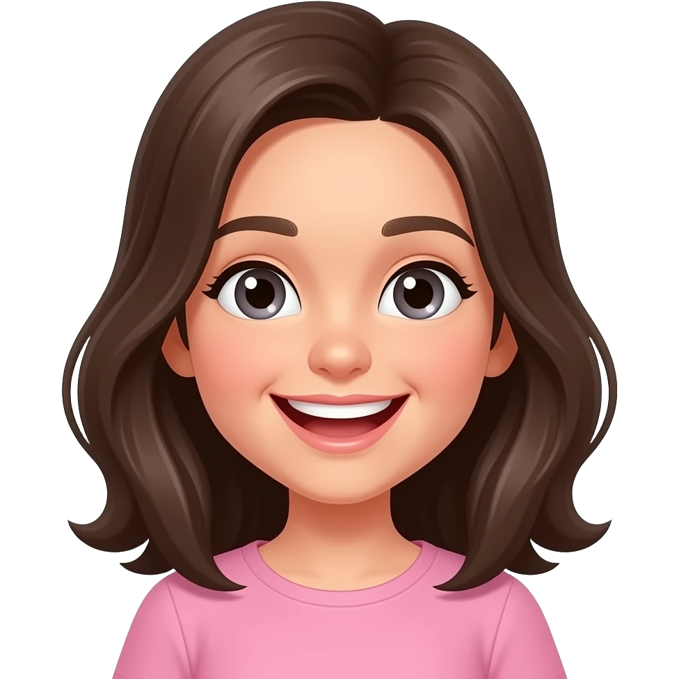 crea un emoji de una chica risada emoji