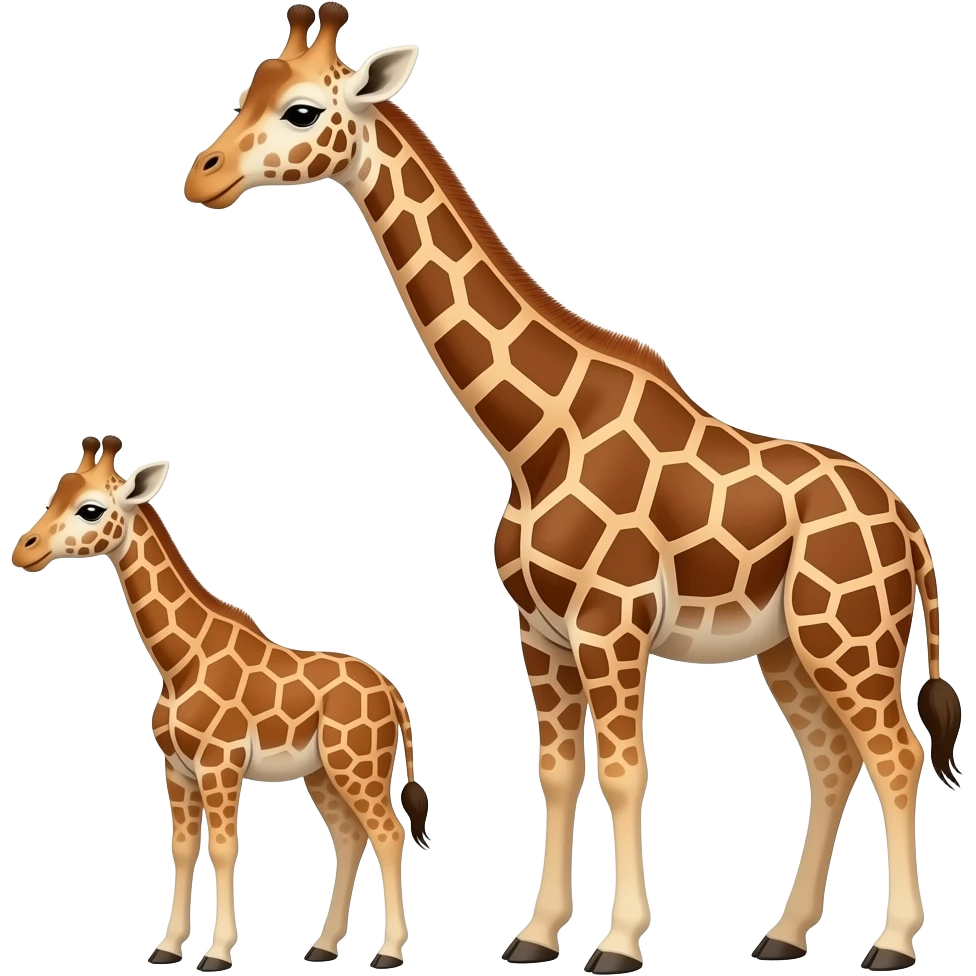 Giraffe and calf emoji