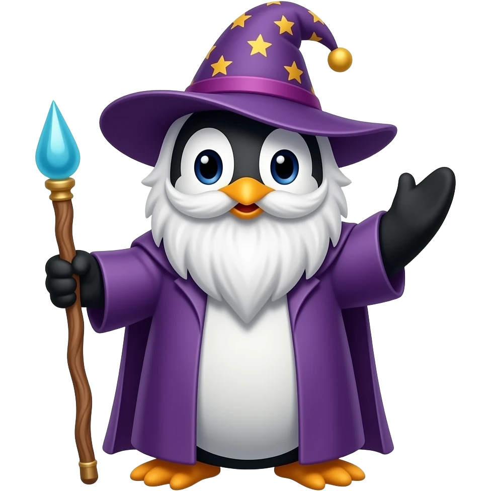 Penguin Wizard emoji