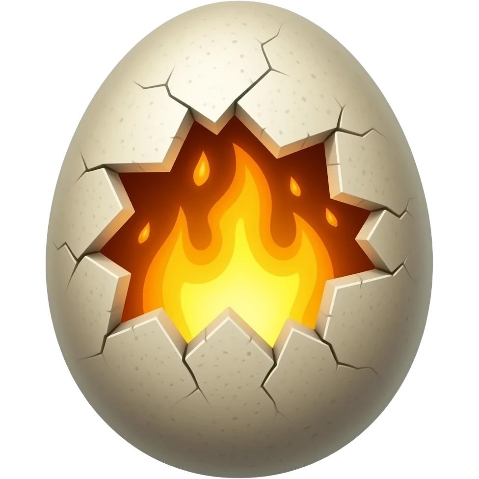 Dragon egg cracking emoji