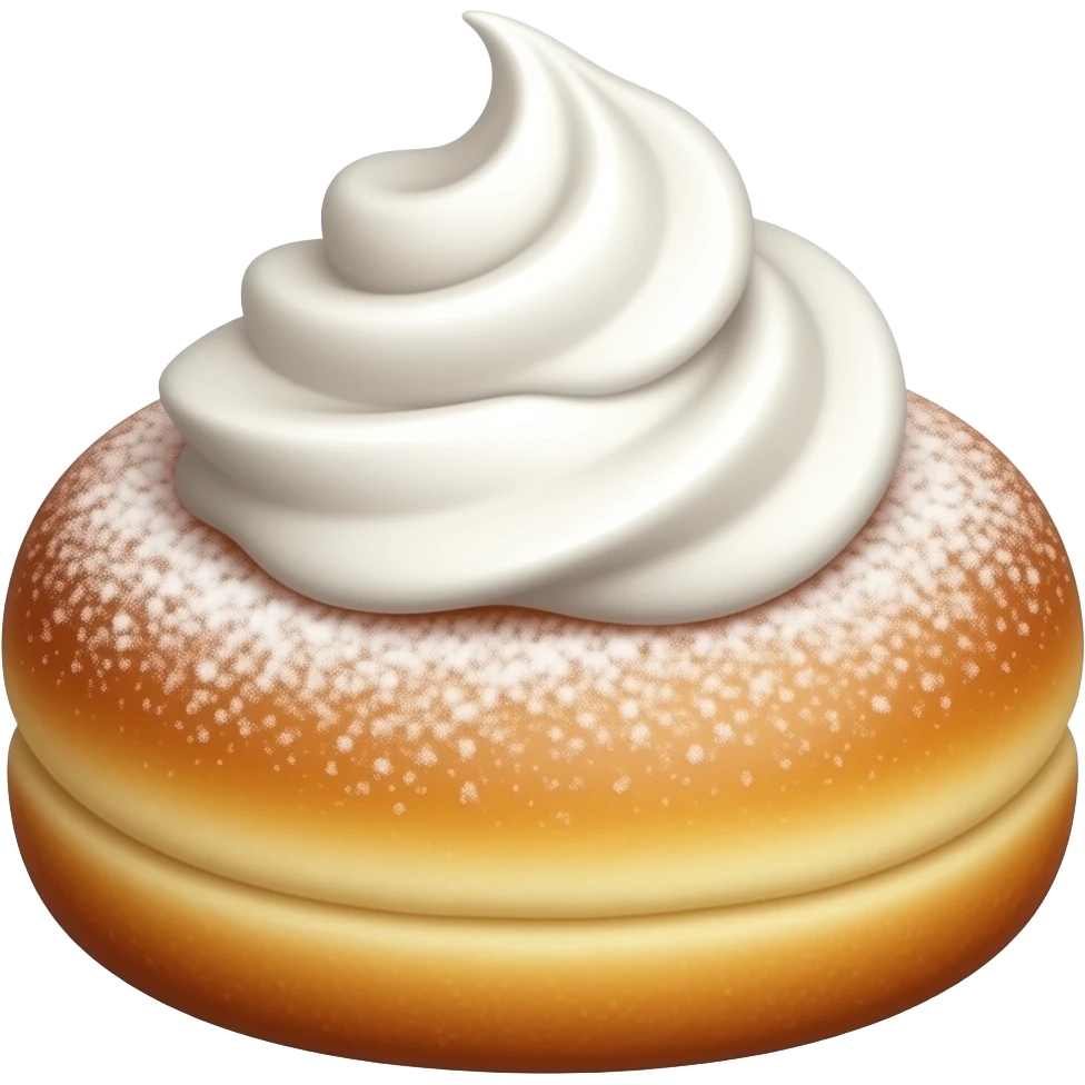 Beignet à la pomme et chantilly emoji