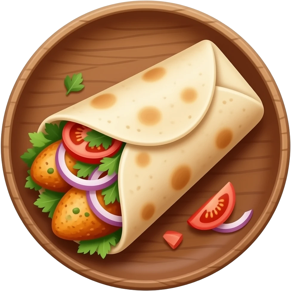 Chicken pita shawarma emoji