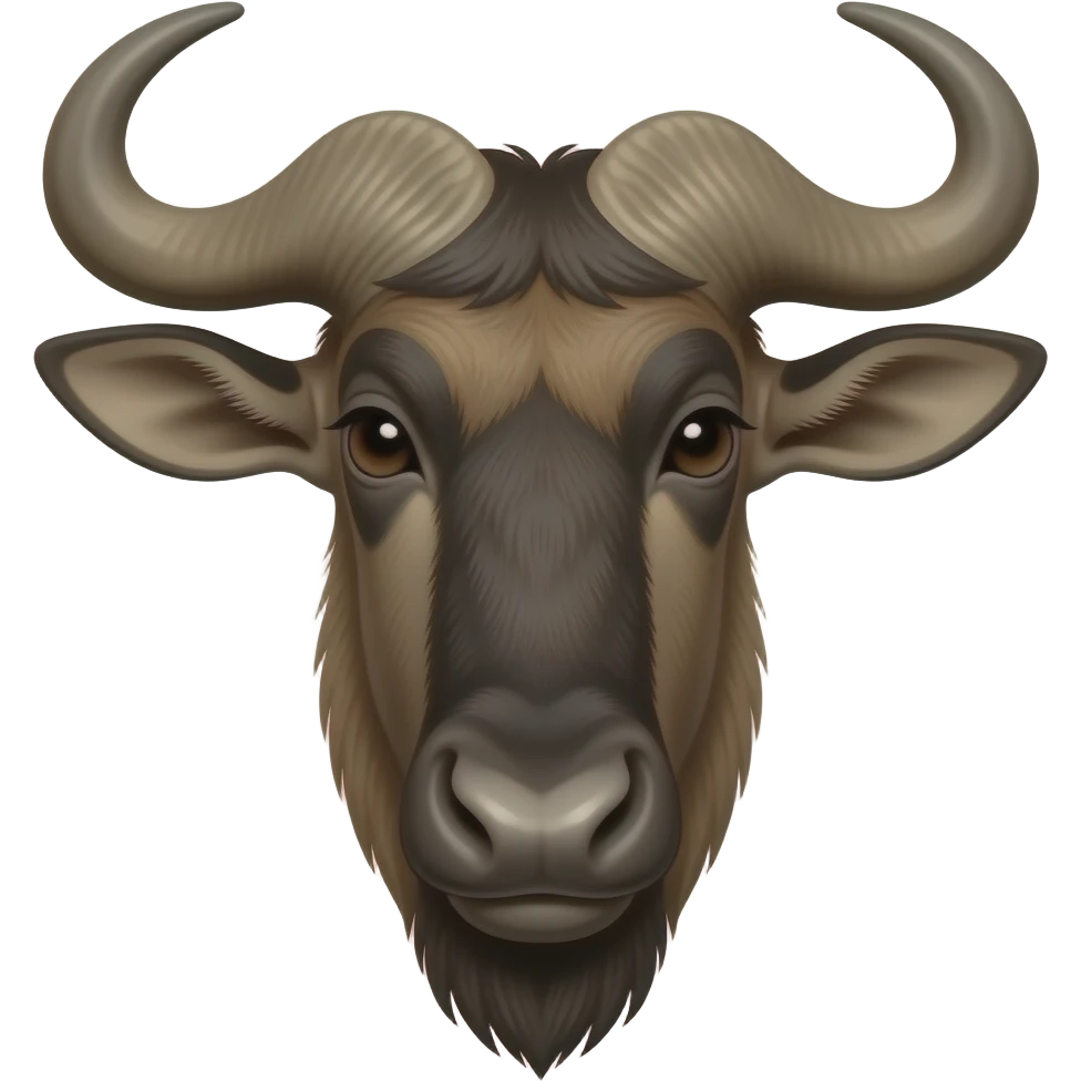 Gnu head real emoji