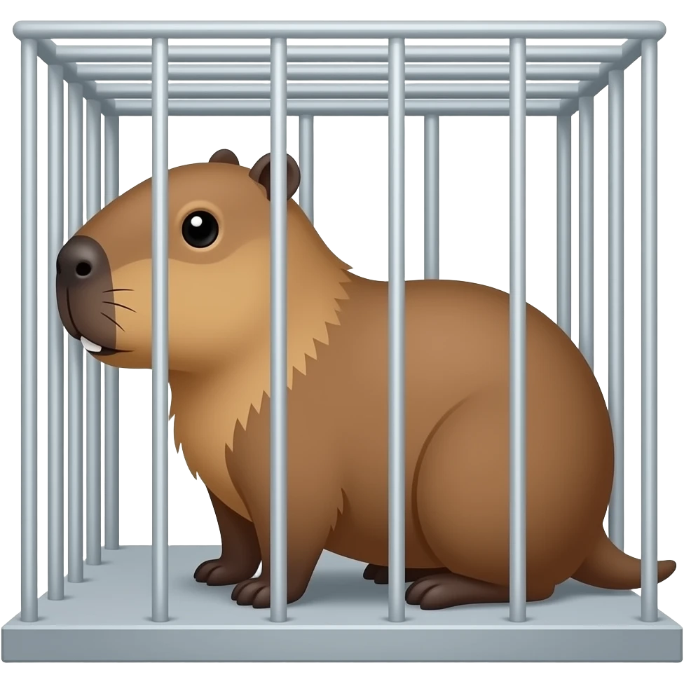 вчитель з капібарою в клітці emoji
