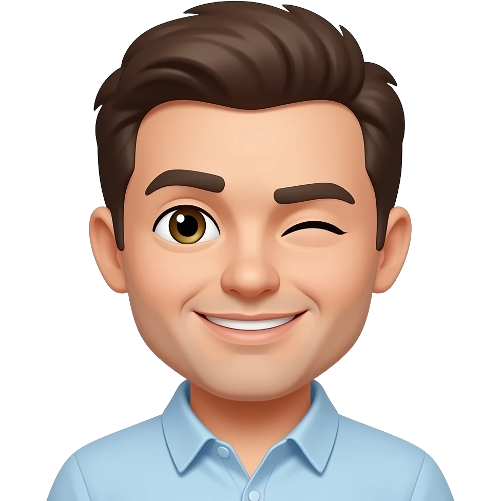 저기서 윙크 하는모습으로 만들어줘 emoji