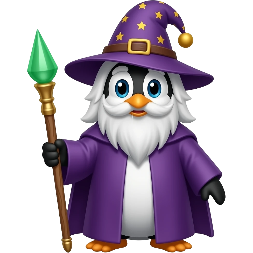 Penguin Wizard emoji