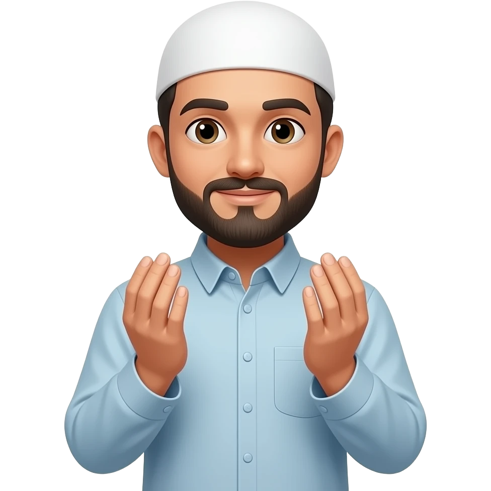 واحد مسلم واقف بيصلي صلاة المسلمين emoji