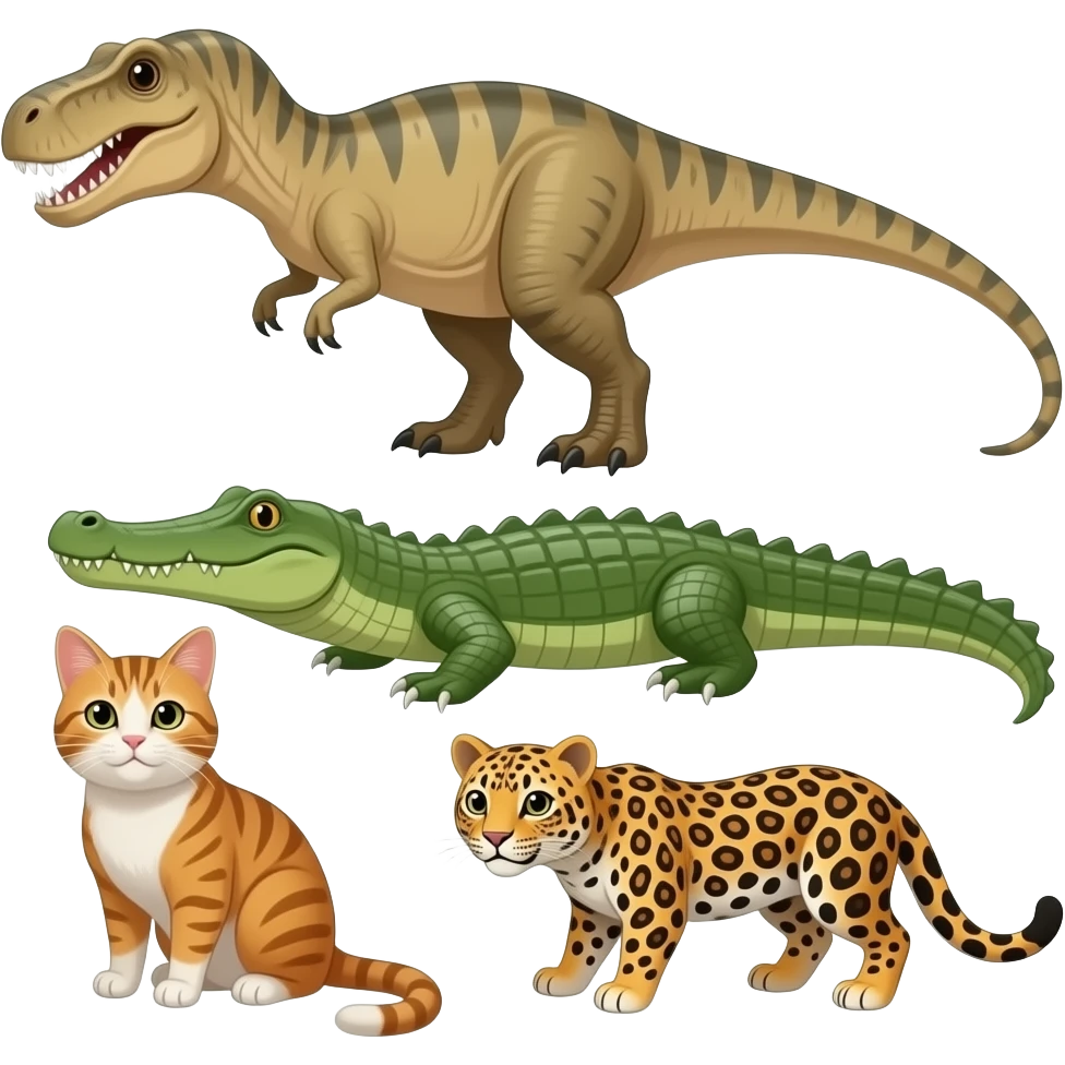 динозавркоткрокодиллеопард emoji