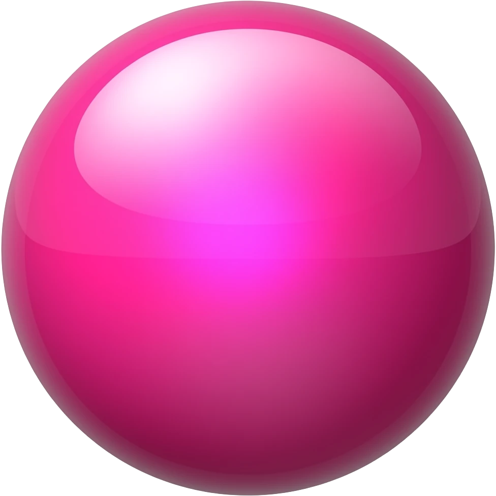 bright pink shiny sphere emoji