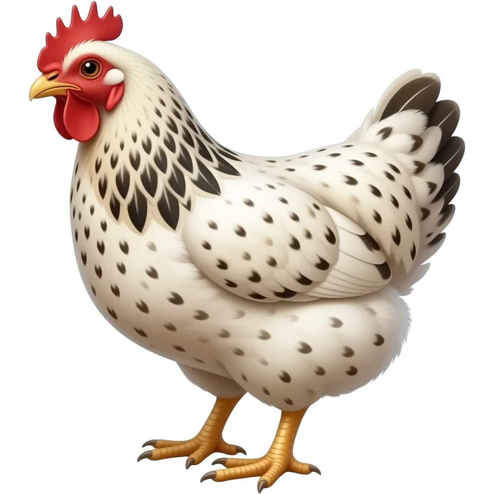 Speckled Sussex chicken emoji