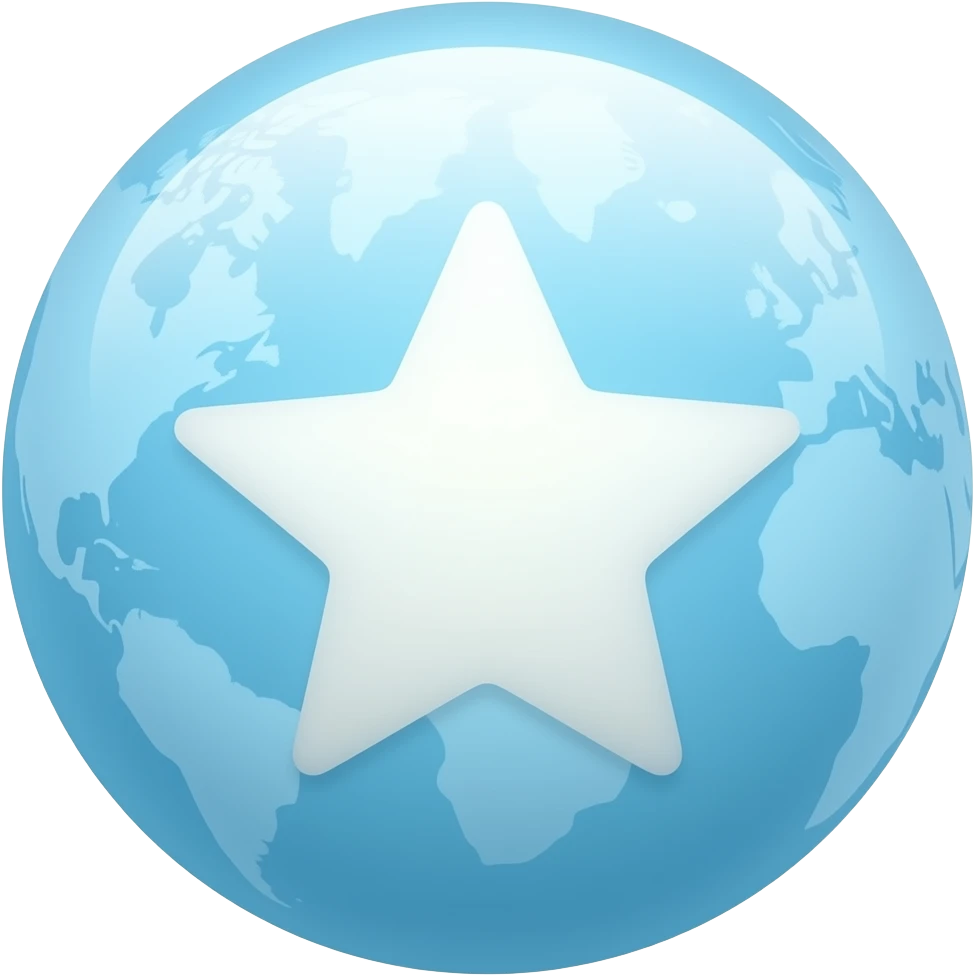 ice globe with star inside emoji