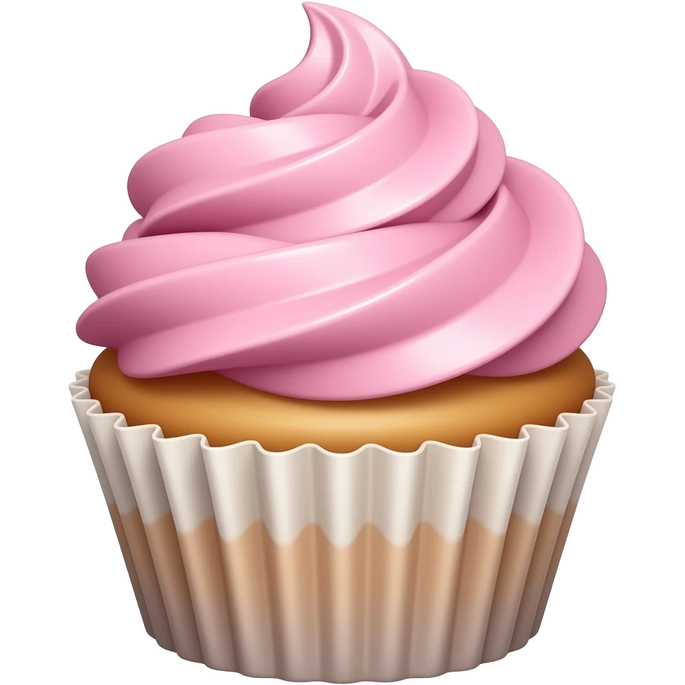 Cupcake with pink icing emoji