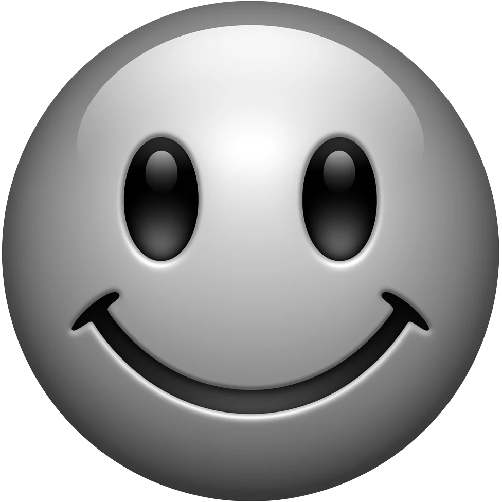 black smily face emoji