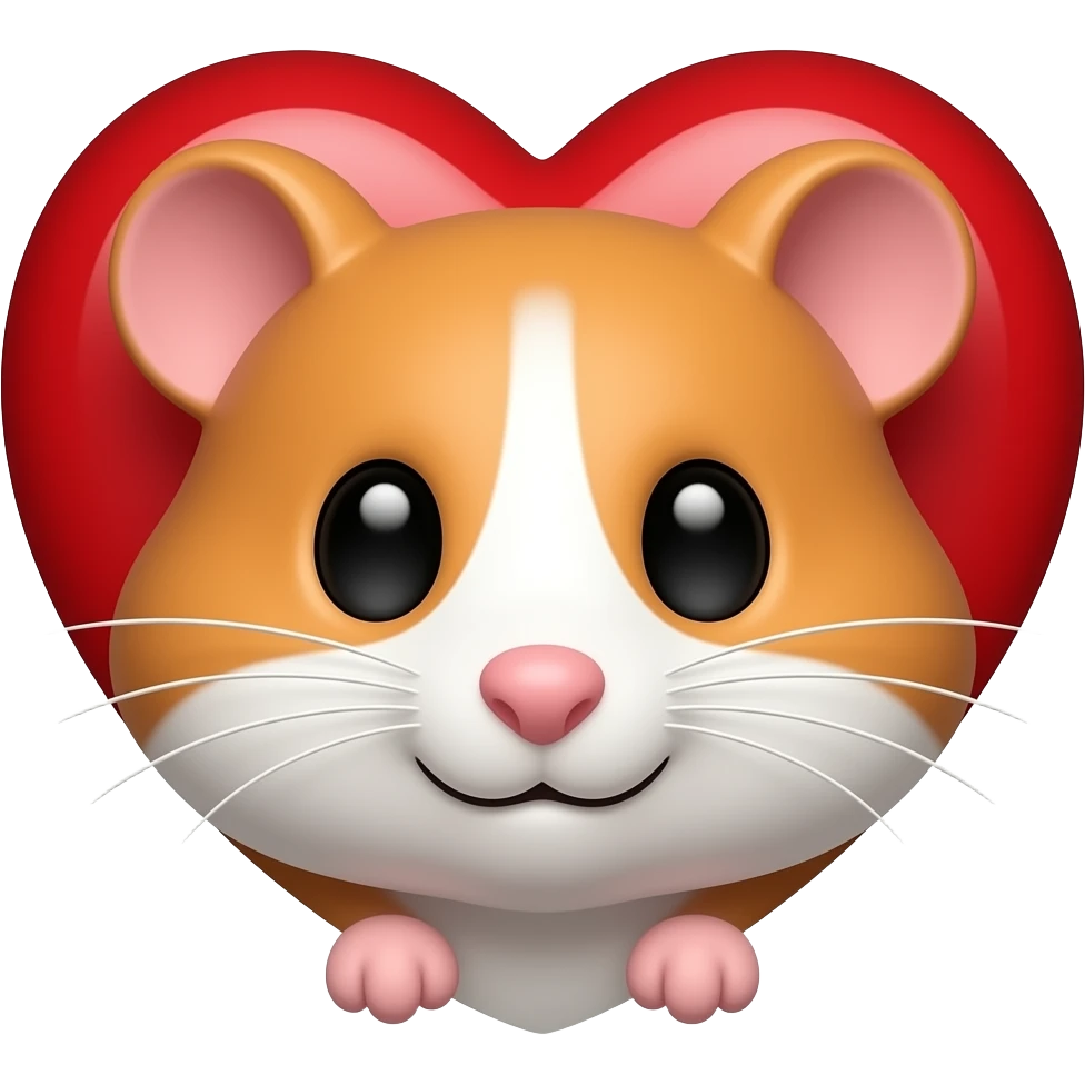 Corazón de hamster emoji