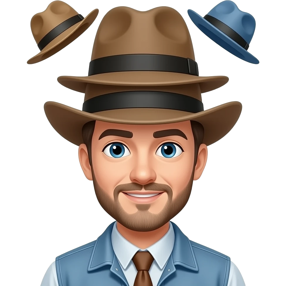 man wearing hats emoji