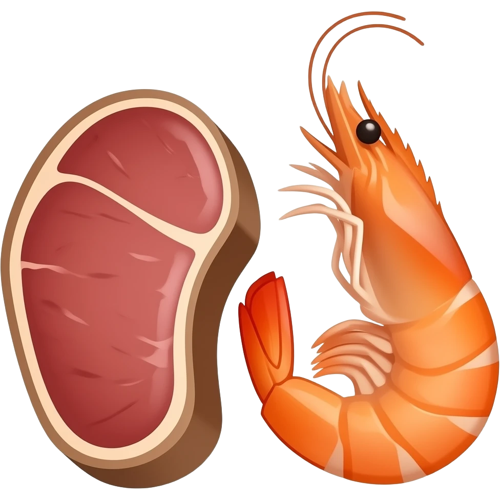 Steak and shrimp emoji