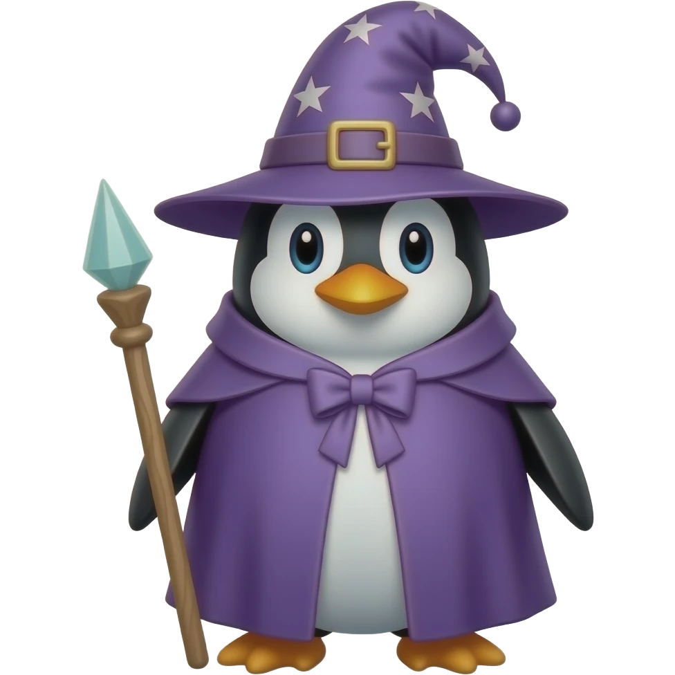 Penguin Wizard emoji