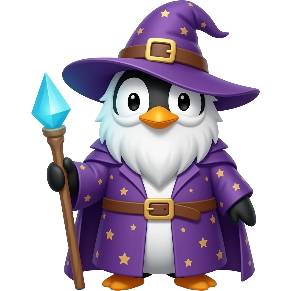 Penguin Wizard emoji