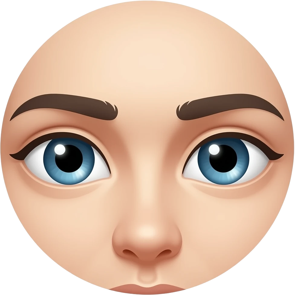 In this eyes are white emoji