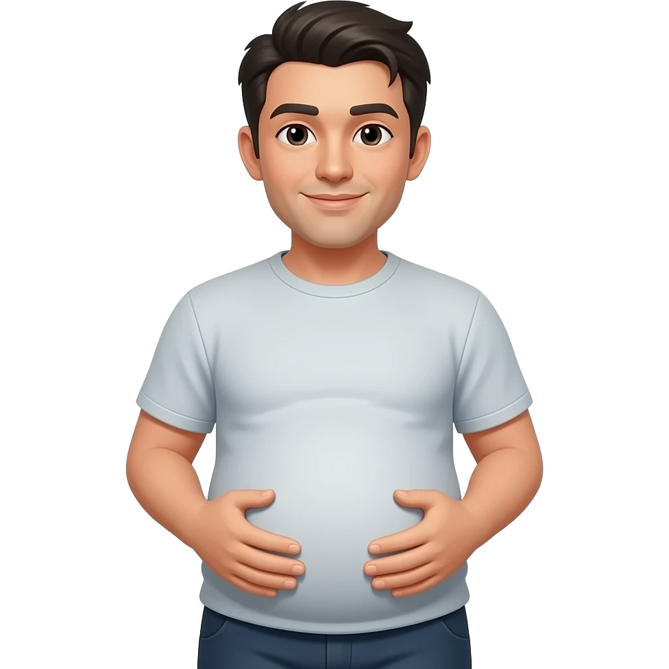 pragnent belly man emoji
