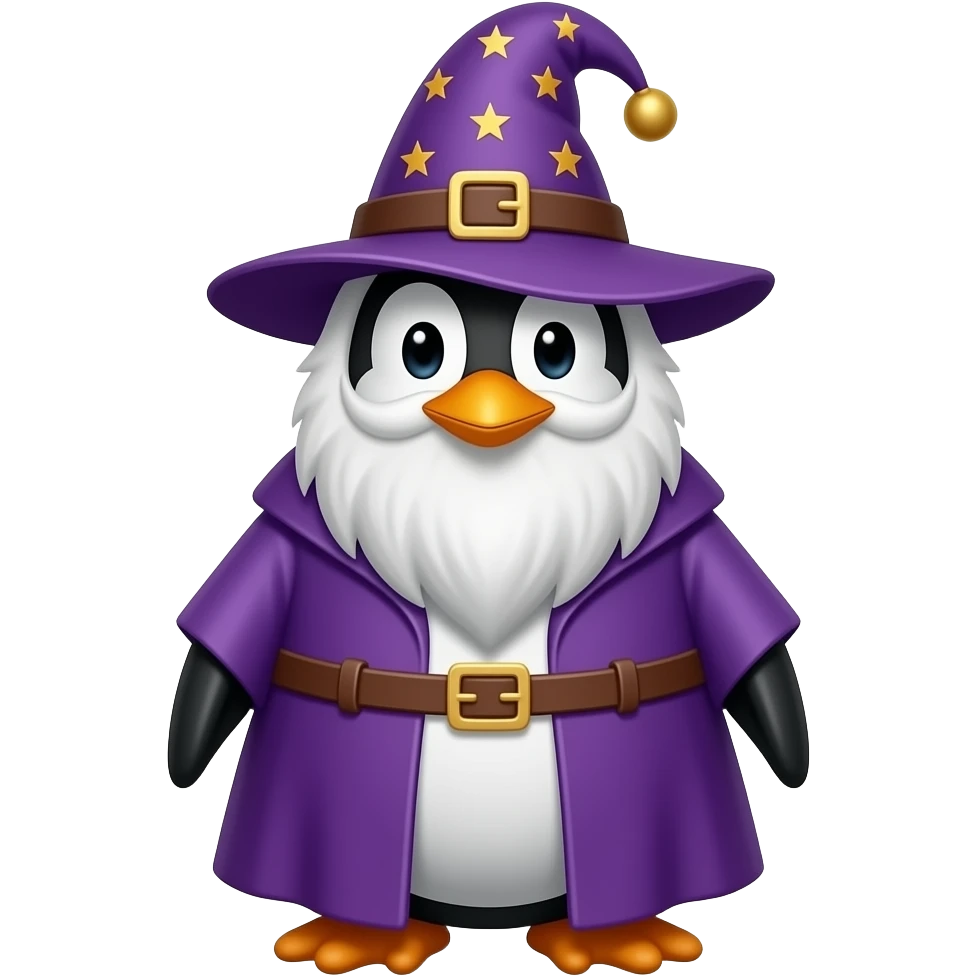 Penguin Wizard emoji