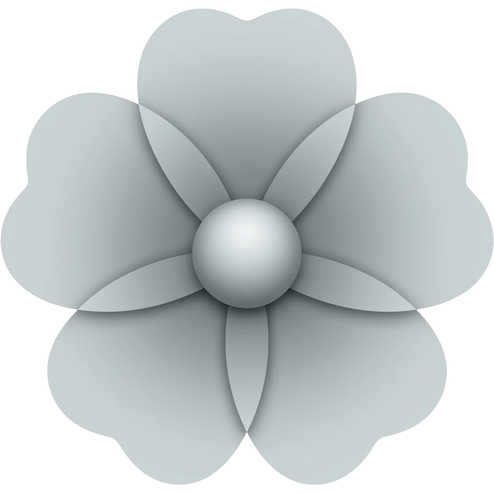 grey flower emoji