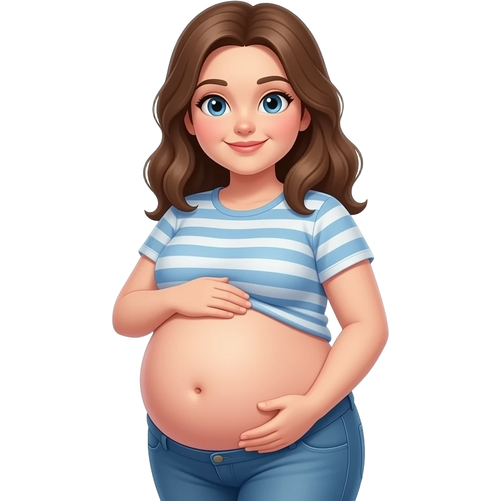 girl look at you tummy,big and full,ready to go pop,so full that a heavy fat stomach wants a gentle rub,A Bellybutton,had too much to eat,even one can’t fast but walks like one is pregnant with a baby bump sticking out and leading the way. emoji