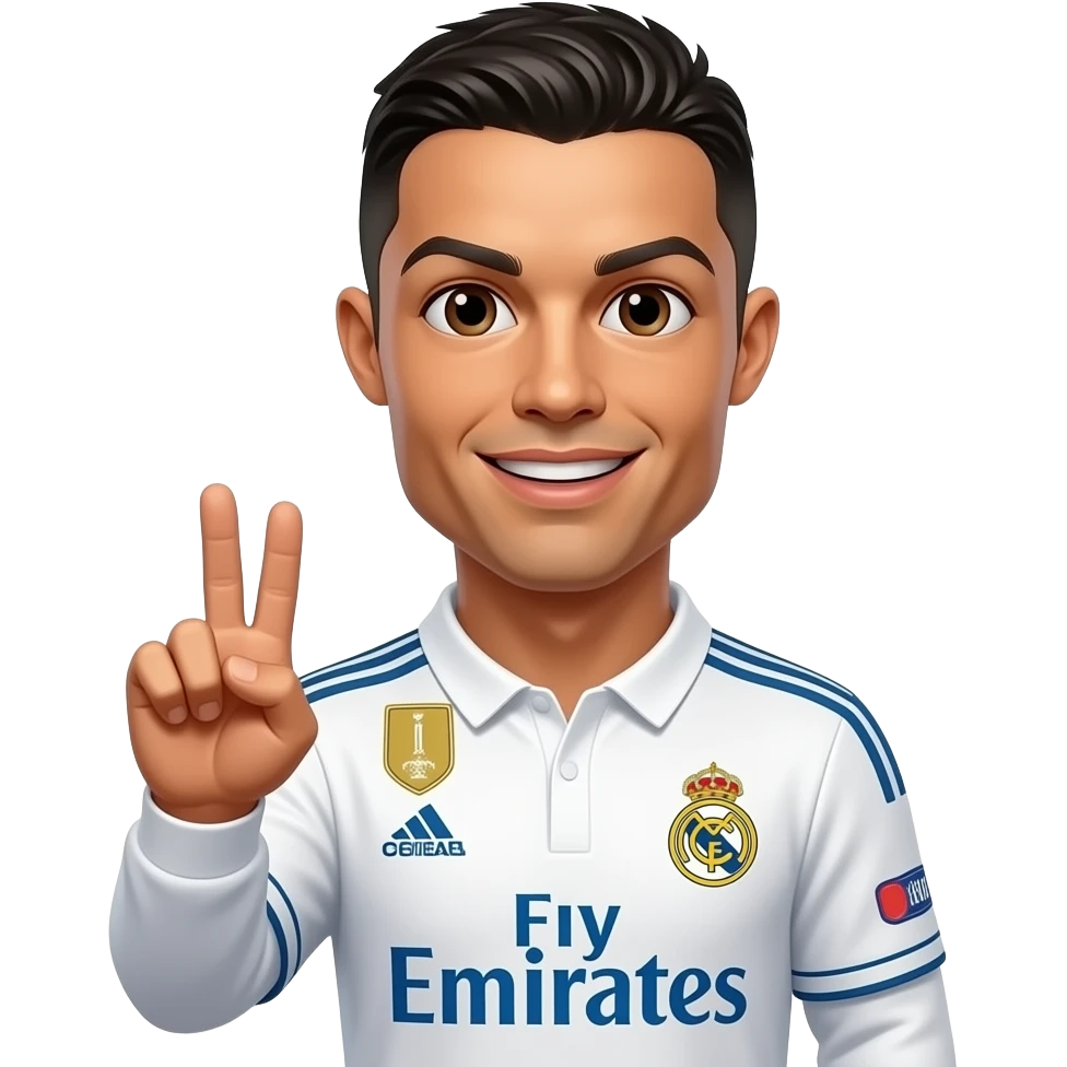 ronaldo 2 parmak real madrid emoji