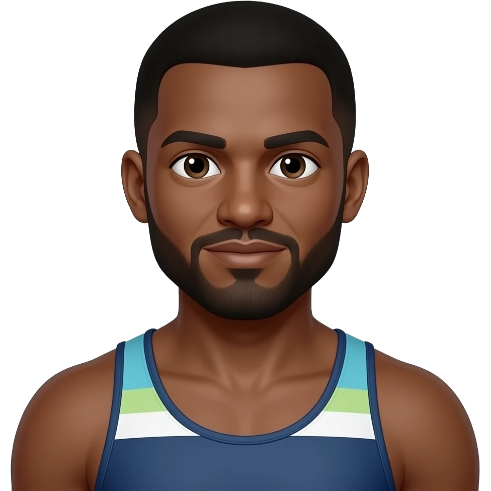 Ripped big black man with only speedos on emoji
