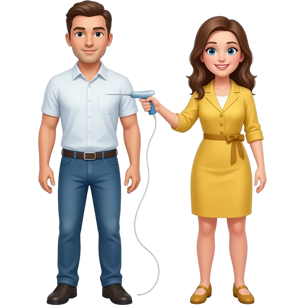 Woman pegging man emoji