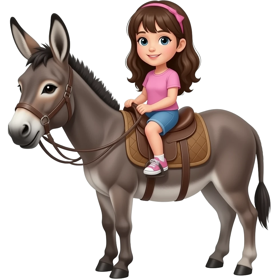 Donkey with agirl emoji