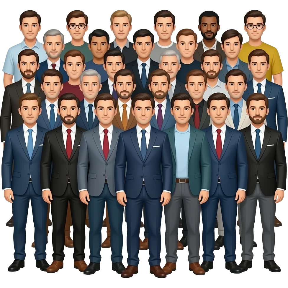 Man crowd standing emoji