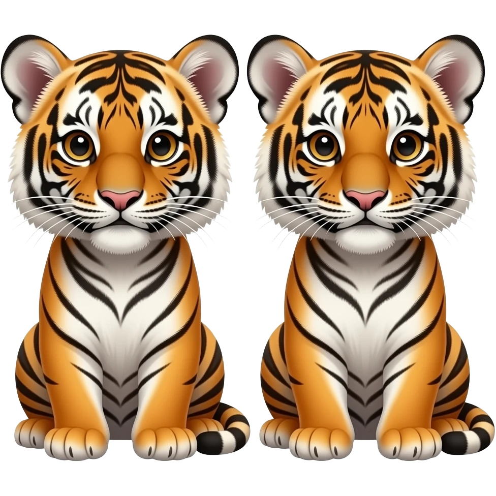 Two tiger cubs emoji