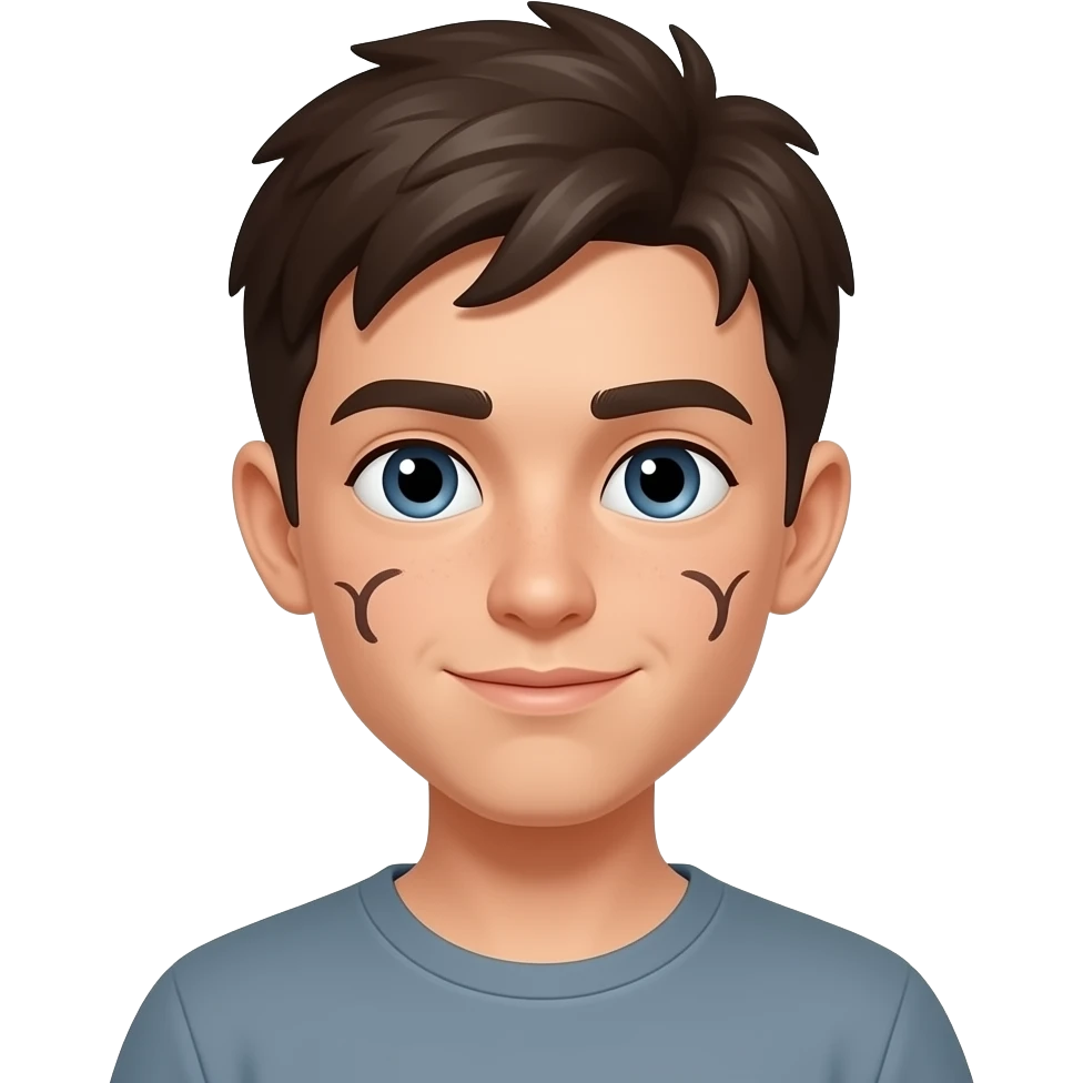 make this younger, infected emoji