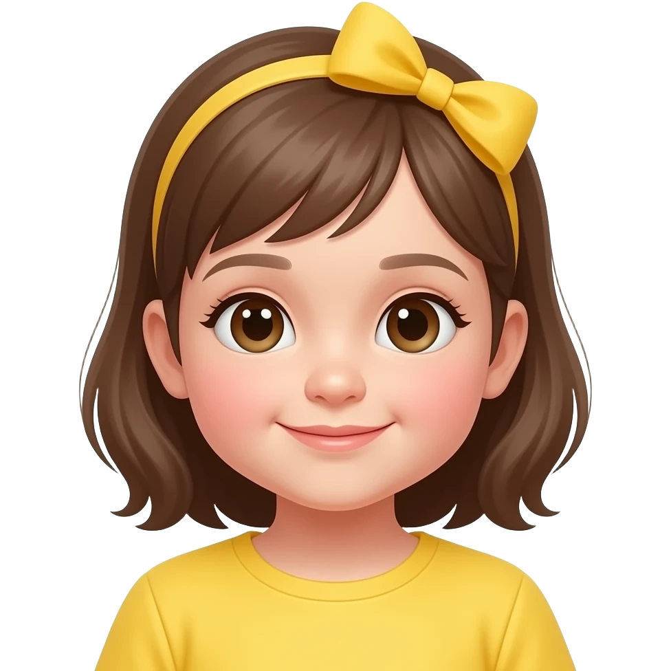 baby girl in yellow emoji