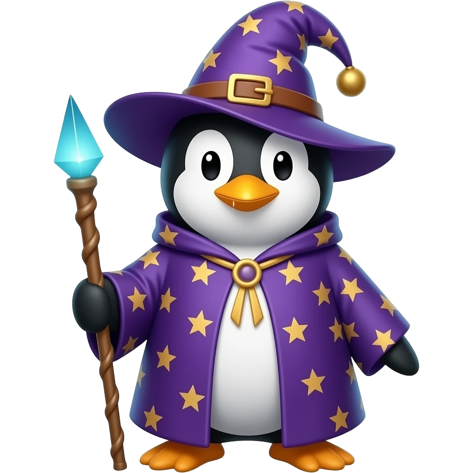 Penguin Wizard emoji