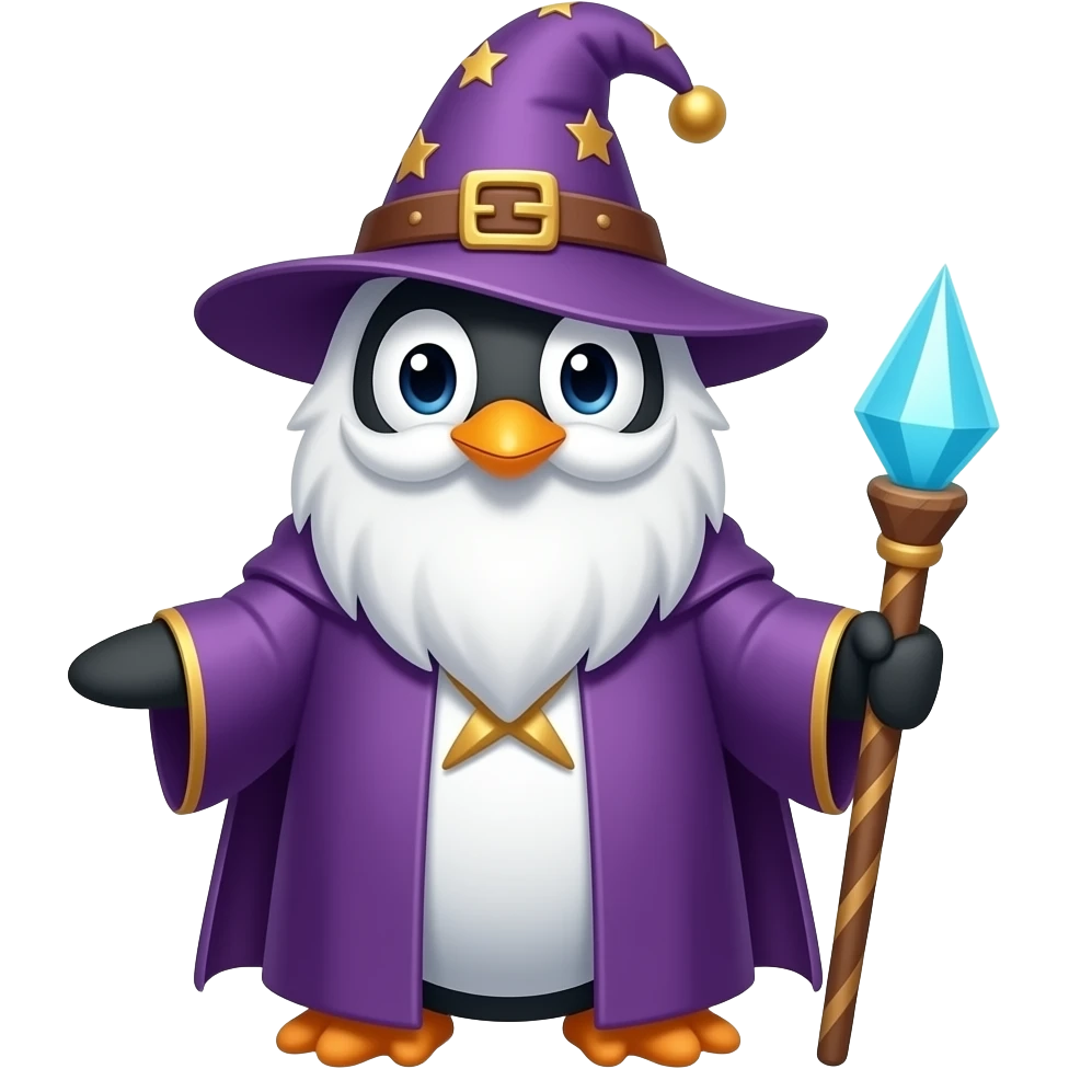 Penguin Wizard emoji