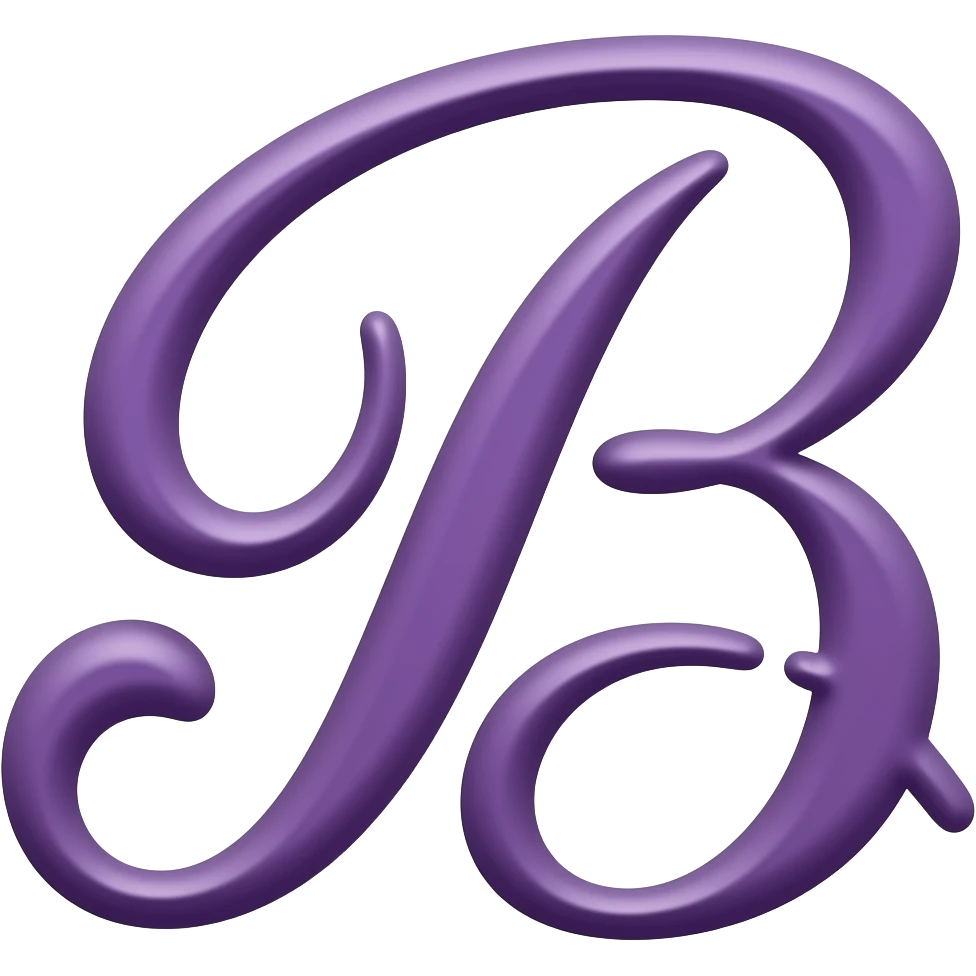 Purple B cursive emoji