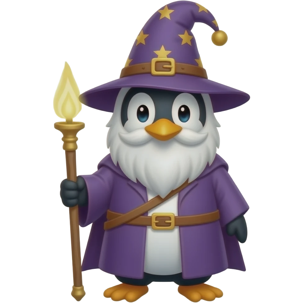 Penguin Wizard emoji