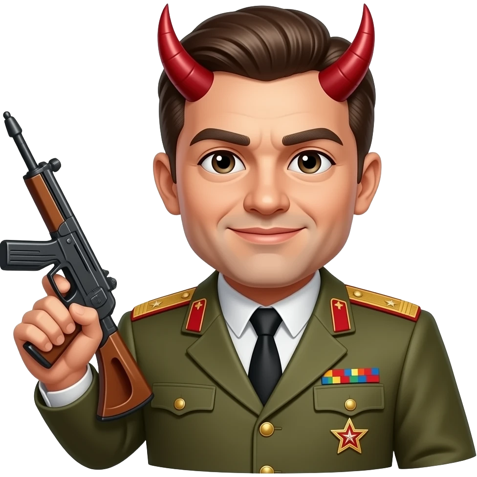 дявола където държи Калашника emoji