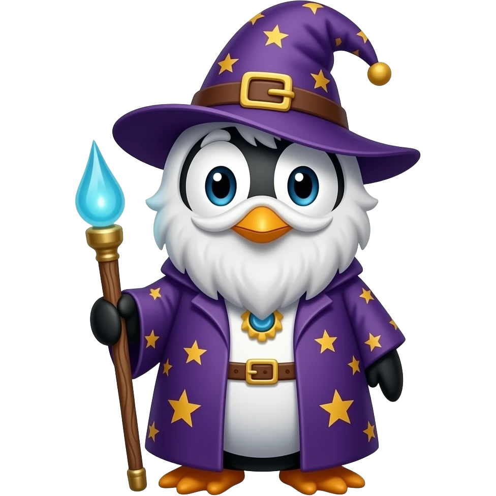 Penguin Wizard emoji