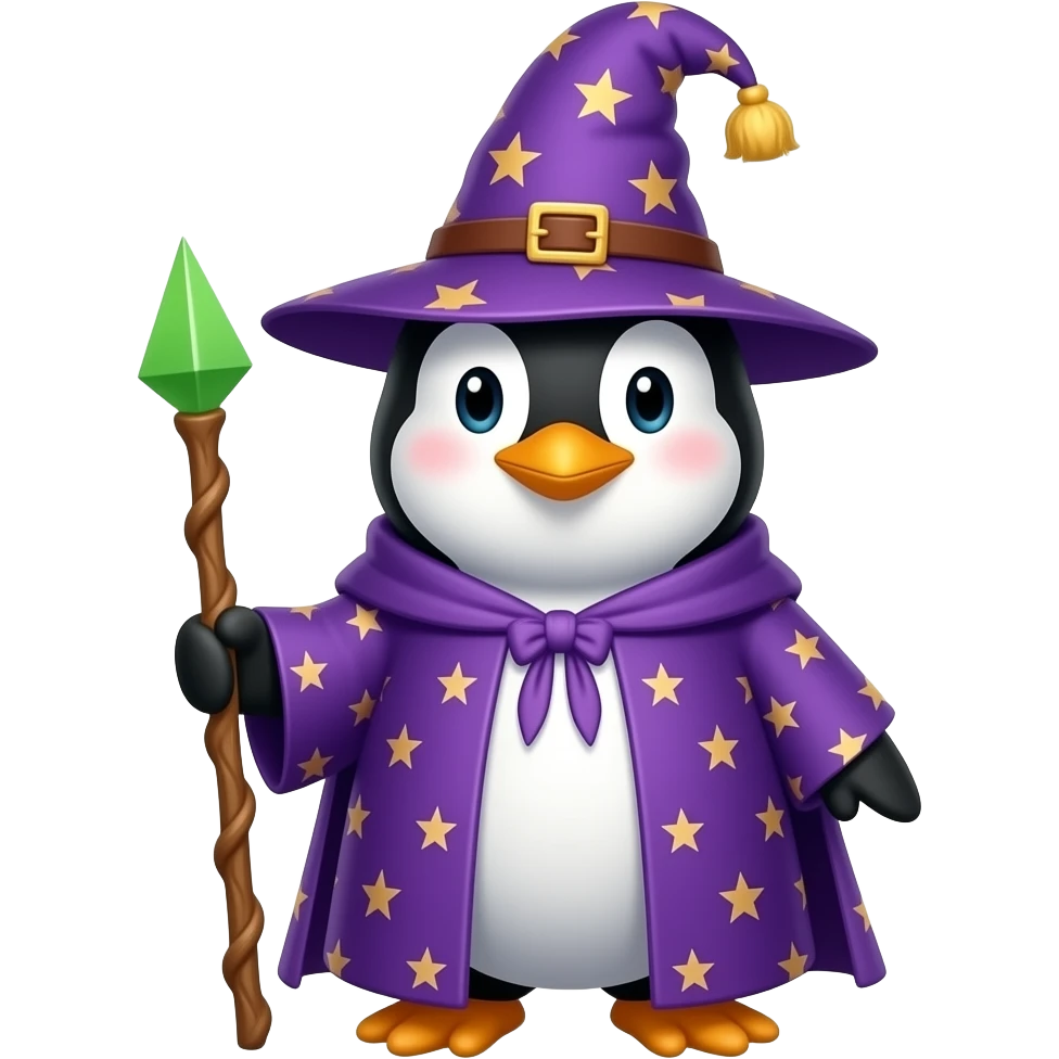 Penguin Wizard emoji