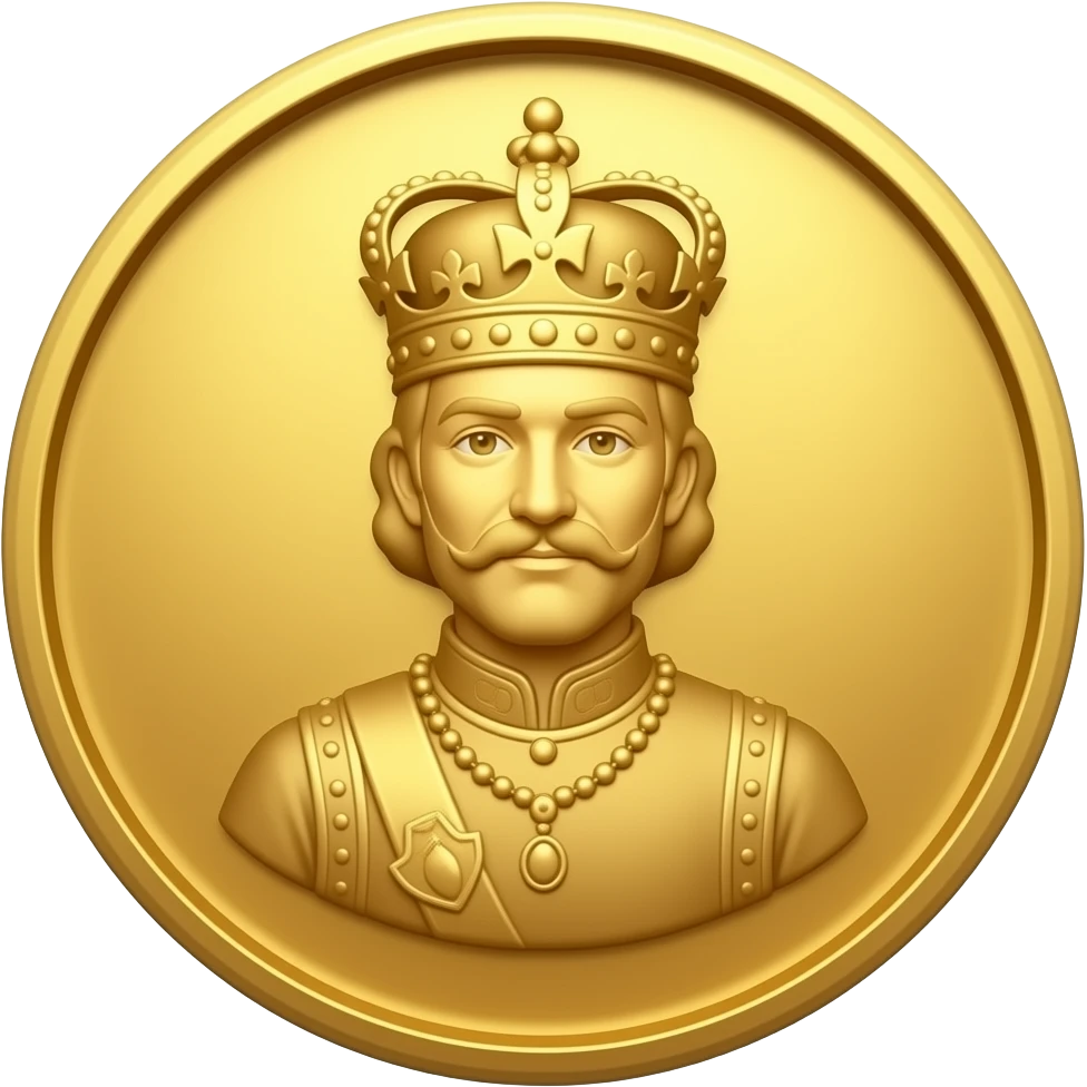 монета с королем emoji