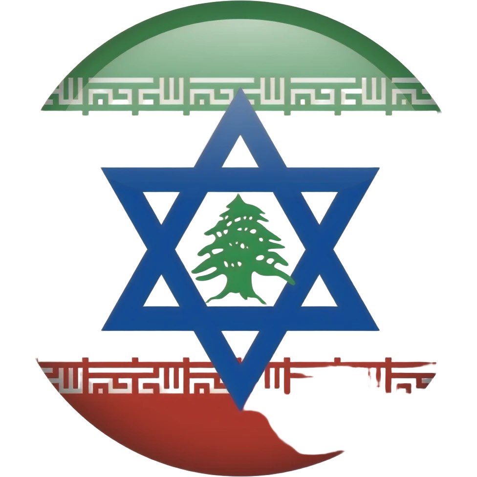 Fais-moi un drapeau les couleurs de l’Israël, seulement les symboles sur le rouge et le vert qu’on garde en Iran, l’étoile de David au milieu et dedans, l’arbre du Liban, laisse le fond avec l’étoile de David avec un peu les symboles de l’Iran et un arbre du Liban au milieu de l’étoile de David emoji